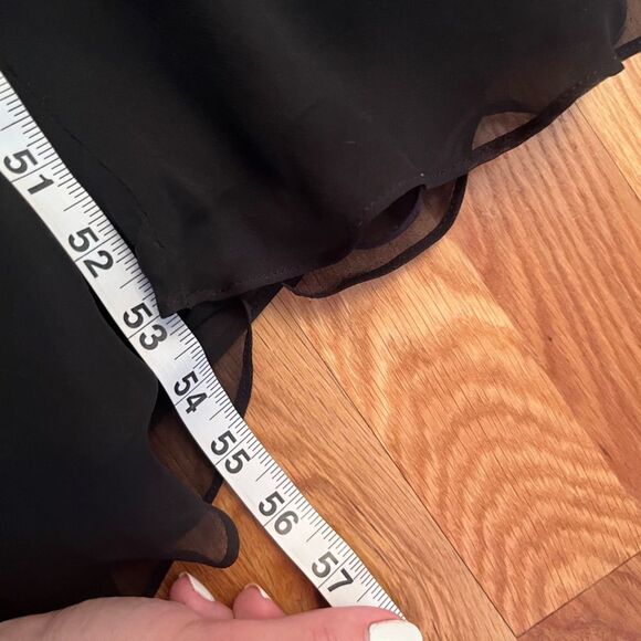 Vintage ABS Allen Schwartz Vintage Black Evening Dress Size 12 - Picture 6 of 6